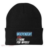 Independent Voter I Think For Myself Beanie thumb 0