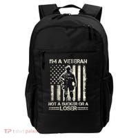 Im Veteran Not A Sucker Or A Loser Us Veteran Day Backpack thumb 0
