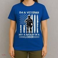 Im Veteran Not A Sucker Or A Loser Us Veteran Day T-Shirt thumb 4