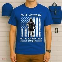 Im Veteran Not A Sucker Or A Loser Us Veteran Day T-Shirt thumb 6