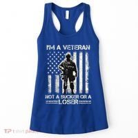 Im Veteran Not A Sucker Or A Loser Us Veteran Day Women's Tank Top thumb 0