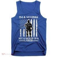 Im Veteran Not A Sucker Or A Loser Us Veteran Day Tank Top thumb 0