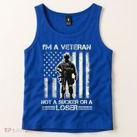Im Veteran Not A Sucker Or A Loser Us Veteran Day Tank Top thumb 2