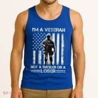 Im Veteran Not A Sucker Or A Loser Us Veteran Day Tank Top thumb 3