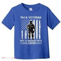 Im Veteran Not A Sucker Or A Loser Us Veteran Day Toddler T-Shirt thumb 0