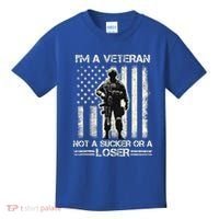 Im Veteran Not A Sucker Or A Loser Us Veteran Day Kids T-Shirt thumb 0