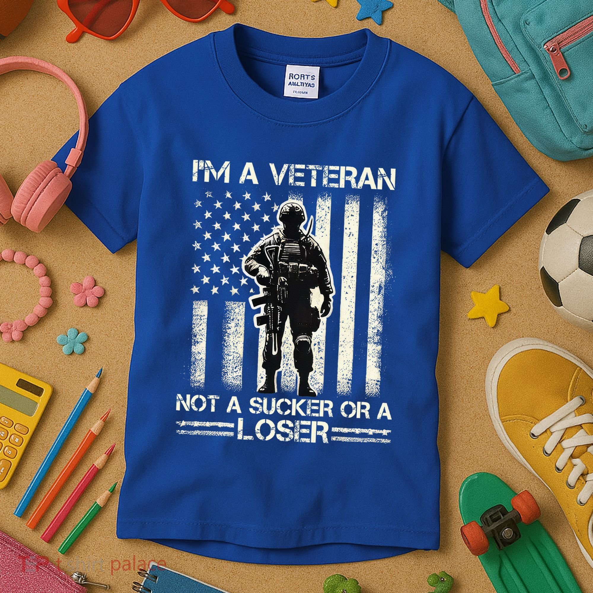 Im Veteran Not A Sucker Or A Loser Us Veteran Day Kids T-Shirt