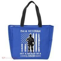 Im Veteran Not A Sucker Or A Loser Us Veteran Day Tote Bag thumb 0