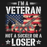 IM Veteran Not A Sucker Or A Loser Veteran Military USA-Made Doggie Bandana thumb 2