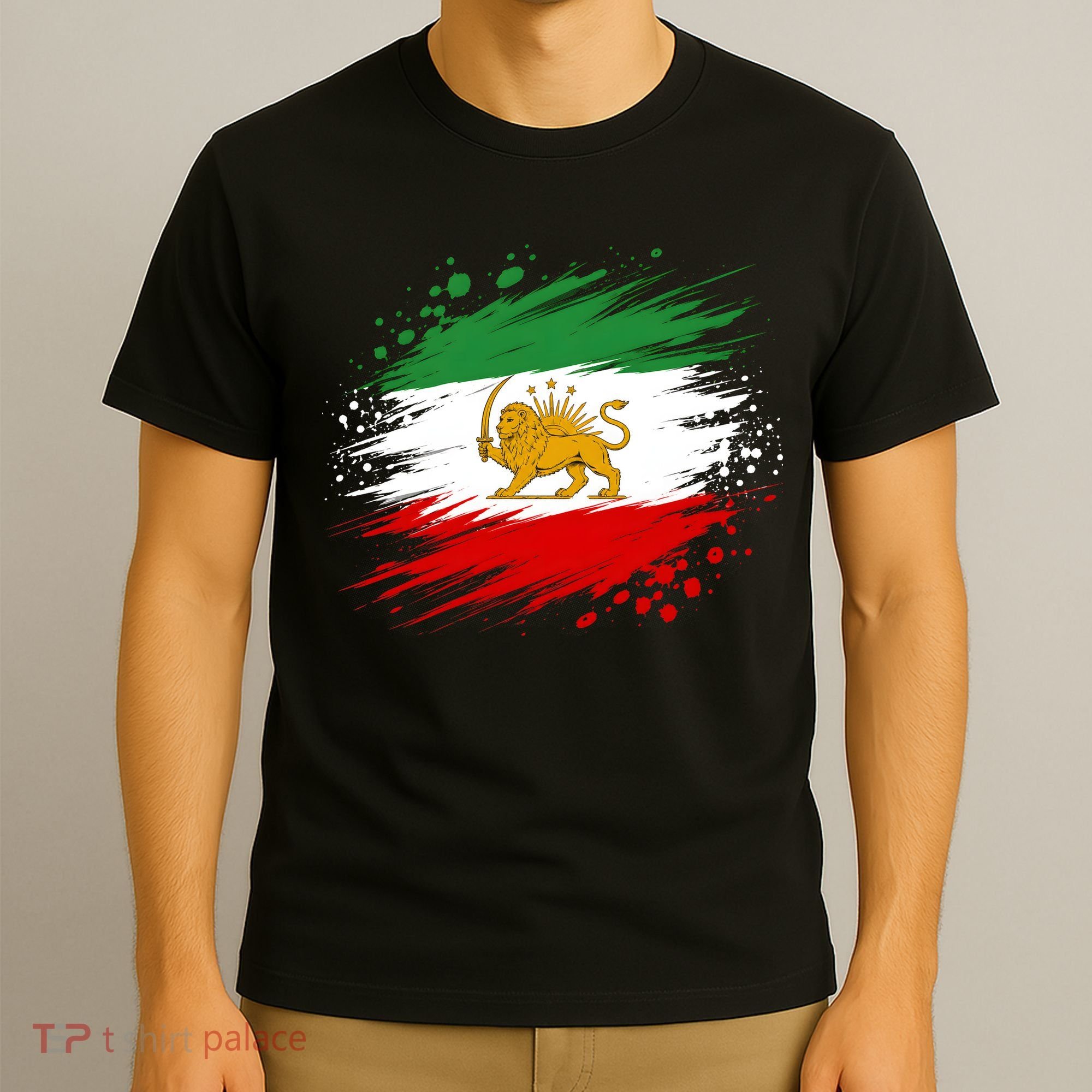 Iran Vintage Persian Lion And Sun Flag T-Shirt
