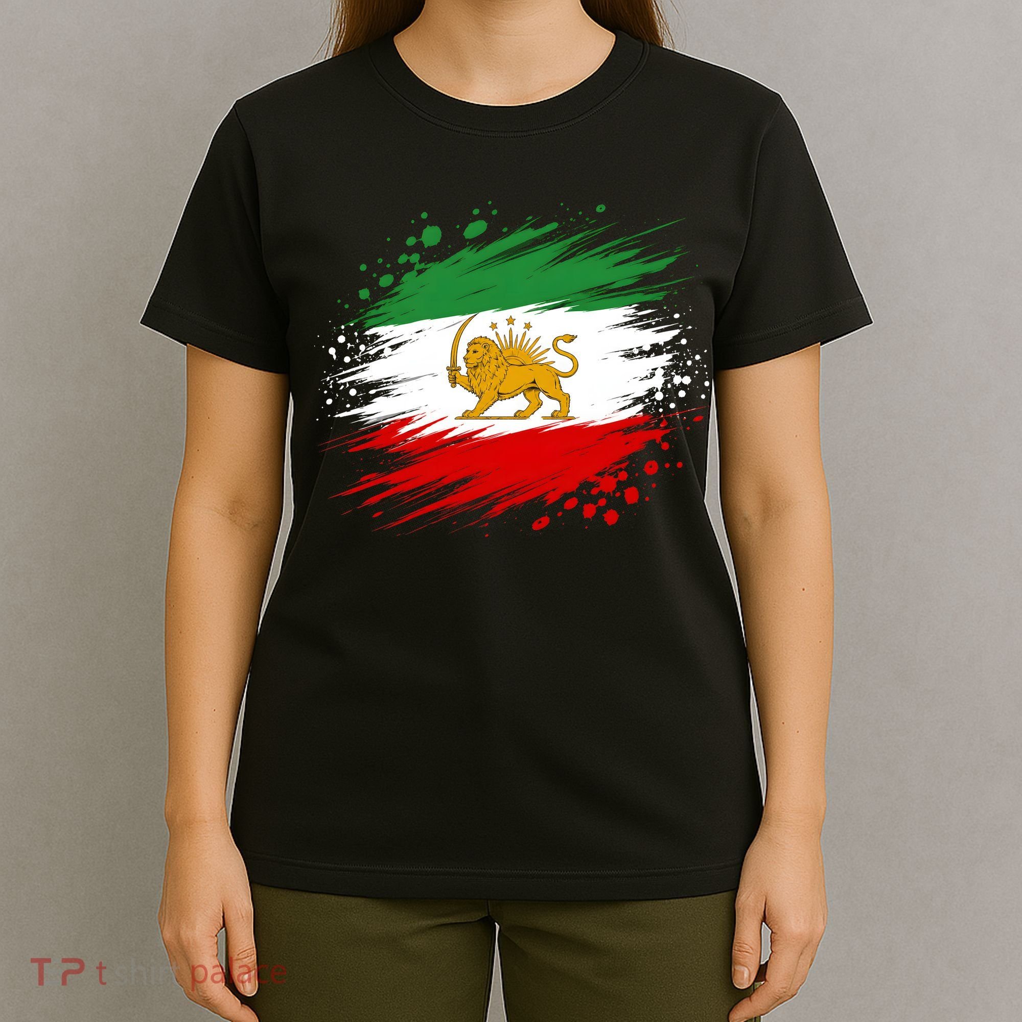 Iran Vintage Persian Lion And Sun Flag T-Shirt