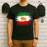 Iran Vintage Persian Lion And Sun Flag T-Shirt thumb 6