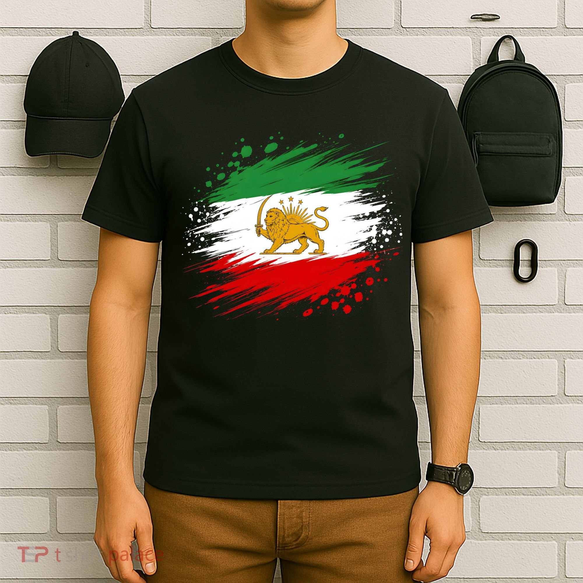 Iran Vintage Persian Lion And Sun Flag T-Shirt