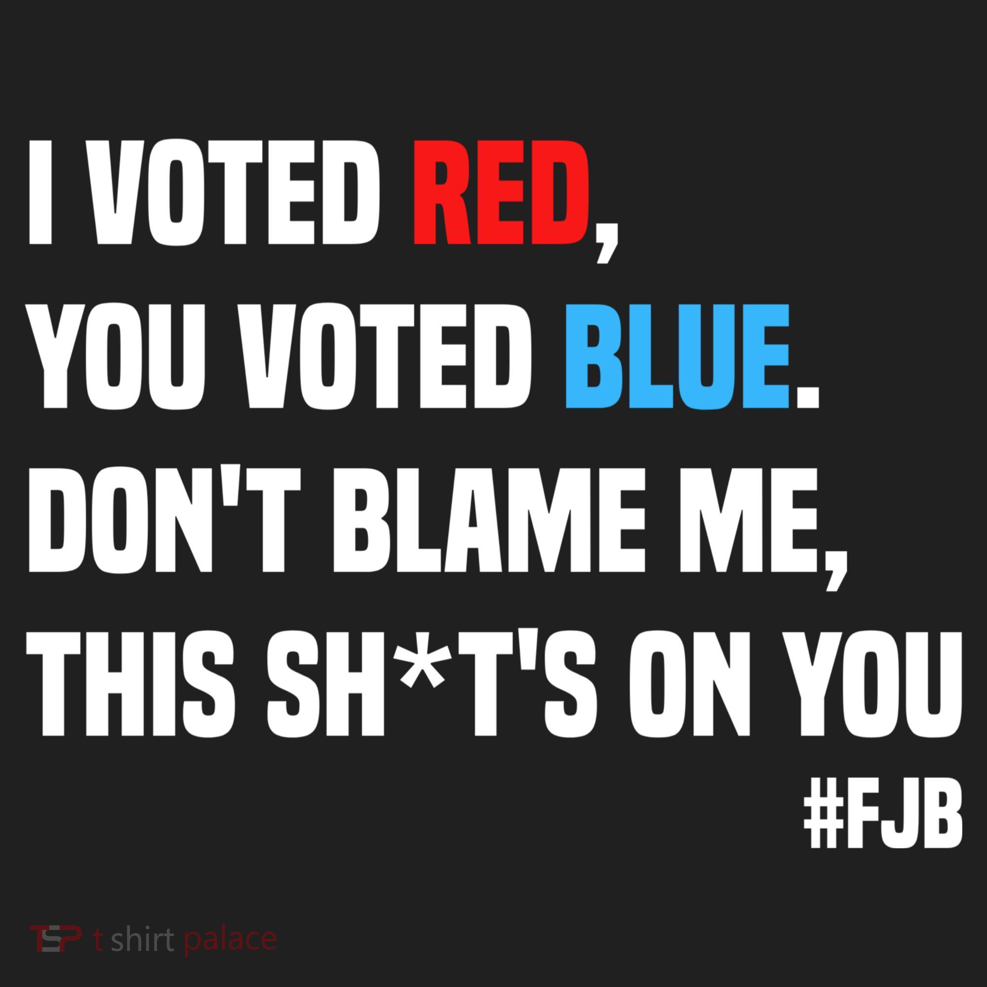 I Voted Red You Voted Blue Don't Blame Me Beanie