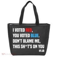 I Voted Red You Voted Blue Don't Blame Me Tote Bag thumb 0