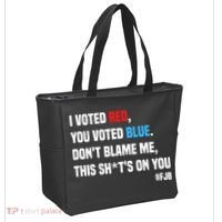I Voted Red You Voted Blue Don't Blame Me Tote Bag thumb 2
