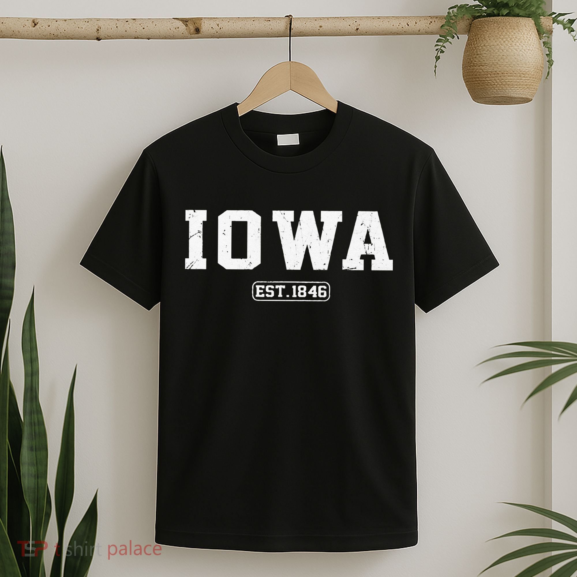 Iowa Vintage State Athletic Style T-Shirt