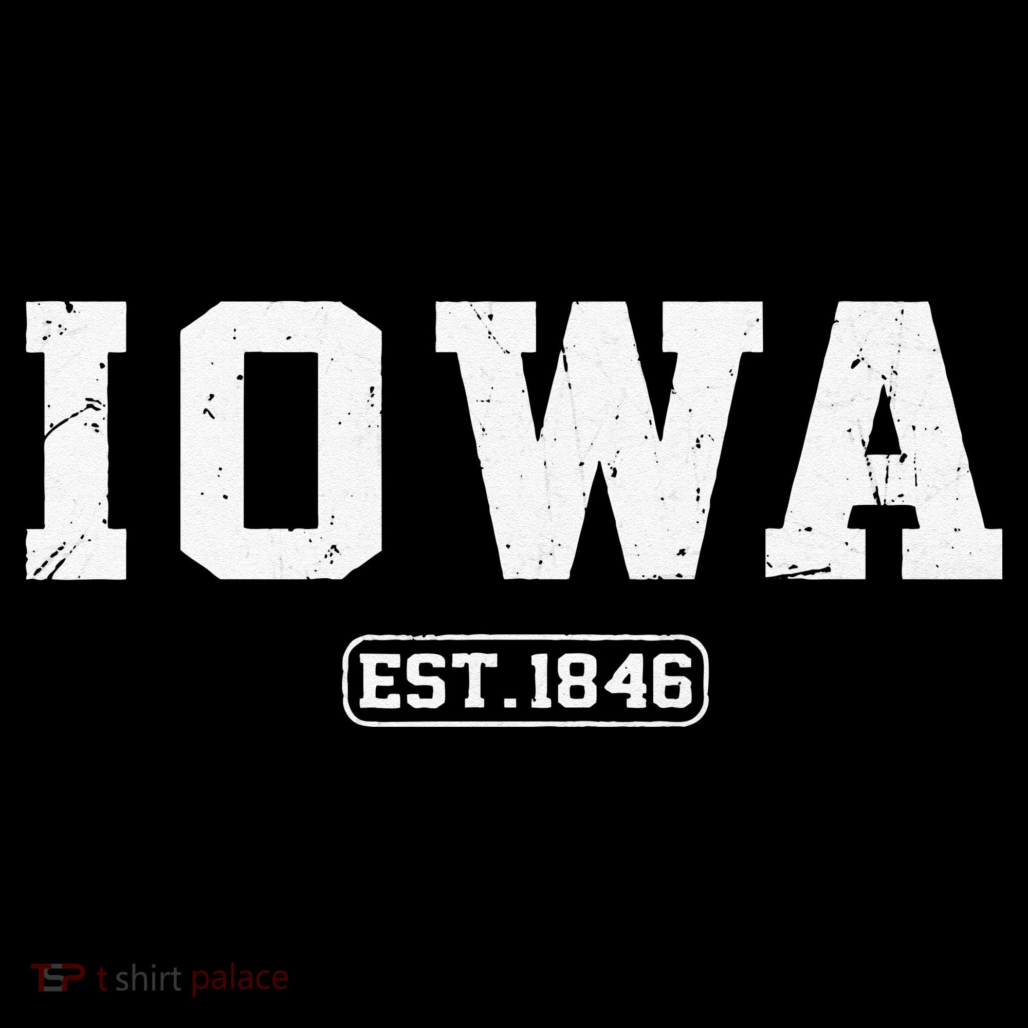 Iowa Vintage State Athletic Style T-Shirt