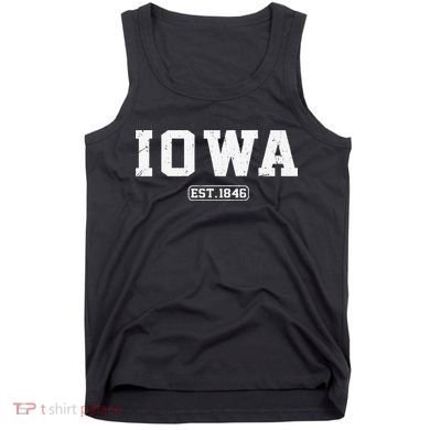 Iowa Vintage State Athletic Style Tank Top