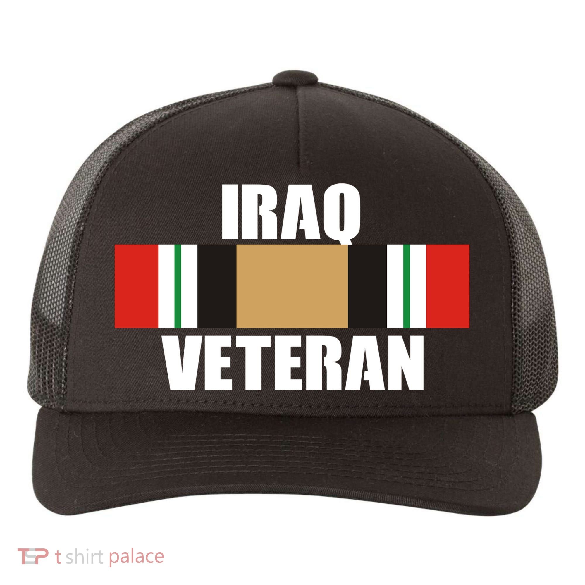 Iraq Veteran Stripe Badge Yupoong Adult 5-Panel Trucker Hat