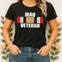 Iraq Veteran Stripe Badge Women's T-Shirt thumb 2