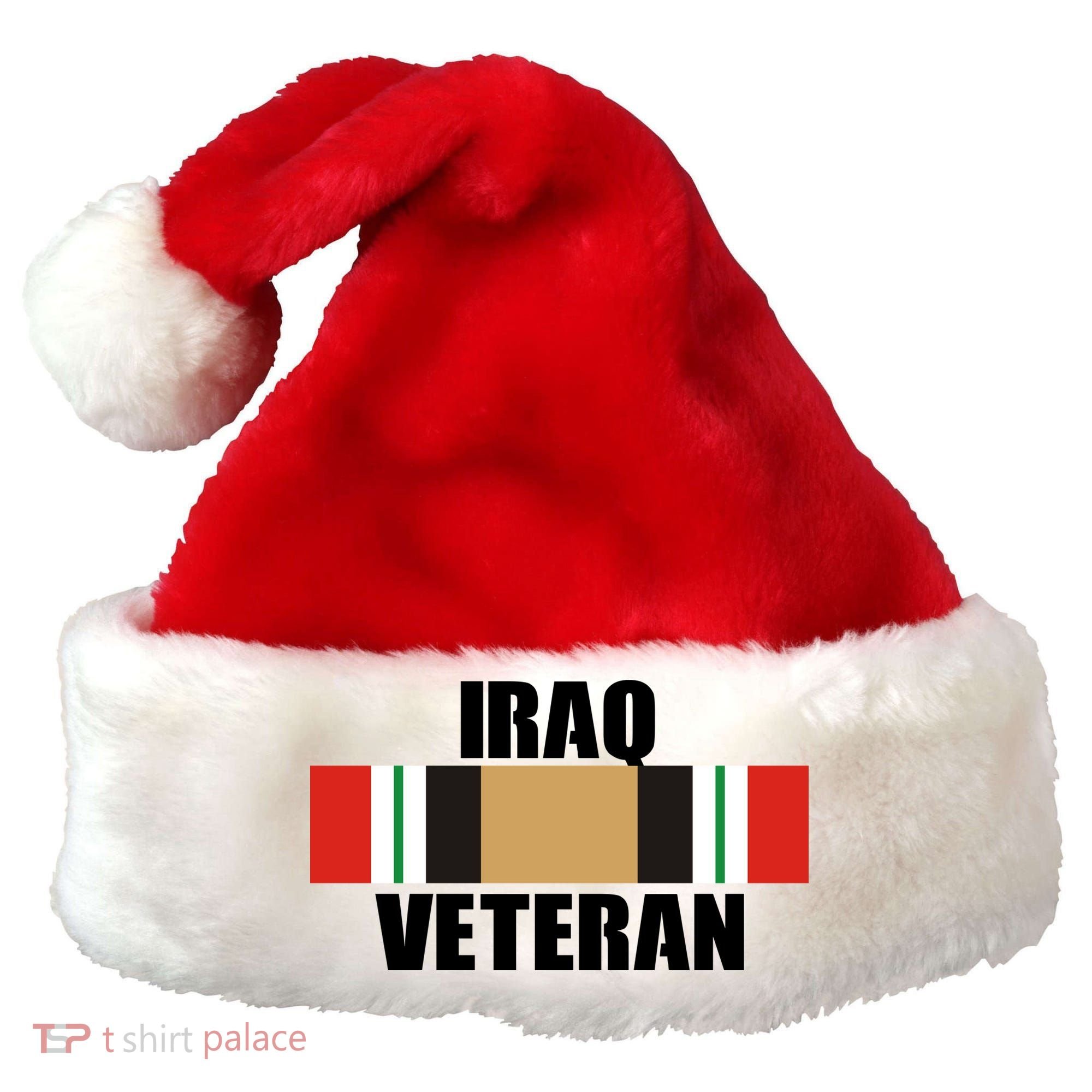 Iraq Veteran Stripe Badge Santa Hat