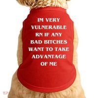 IM VERY VULNERABLE RN IF ANY BAD BITCHES WANT TO TAKE Doggie Tank thumb 0
