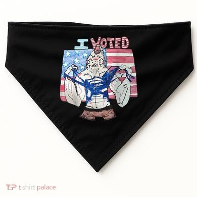 I Voted Werewolf Funny USA-Made Doggie Bandana