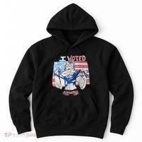 I Voted Werewolf Funny Hoodie thumb 0