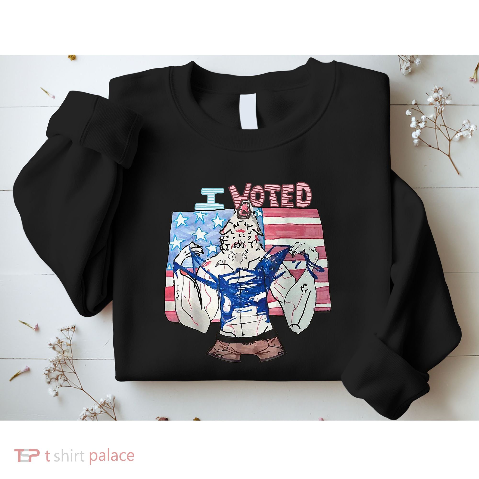I Voted Werewolf Funny Sweatshirt
