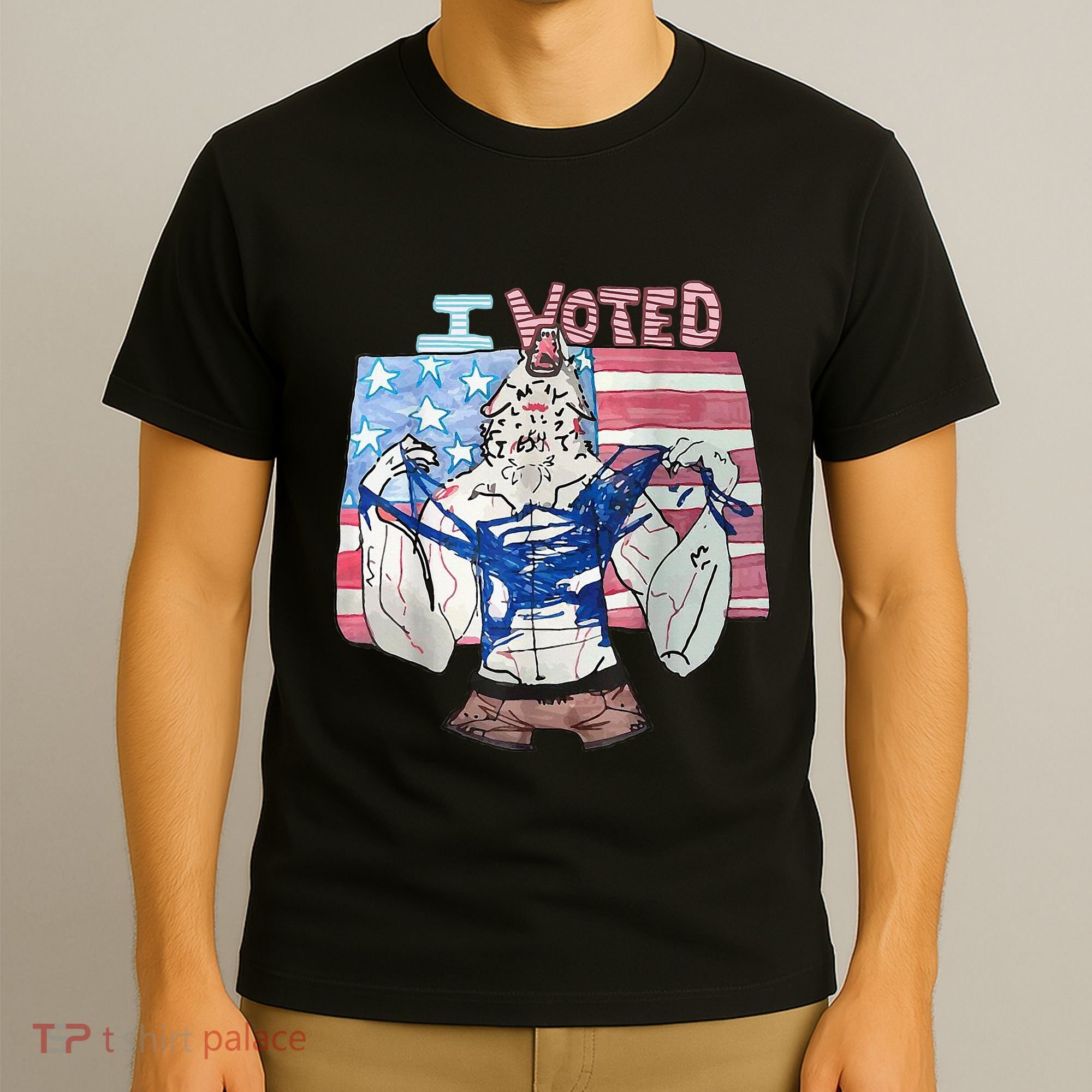 I Voted Werewolf Funny T-Shirt