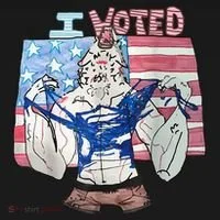 I Voted Werewolf Funny Bucket Hat thumb 4