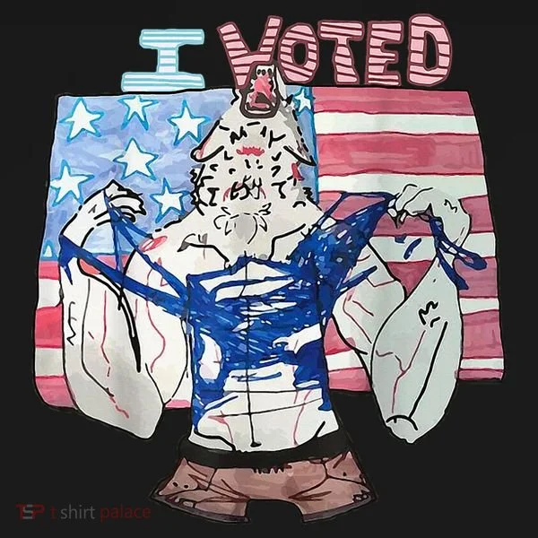 I Voted Werewolf Funny Bucket Hat