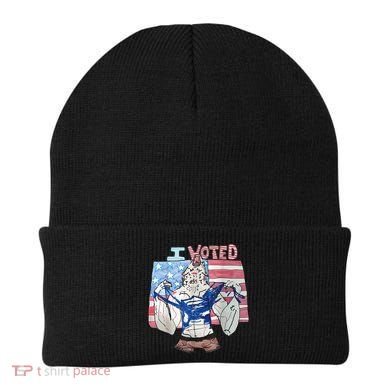 I Voted Werewolf Funny Beanie