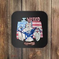 I Voted Werewolf Funny Coaster thumb 0