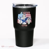 I Voted Werewolf Funny Tumbler thumb 0