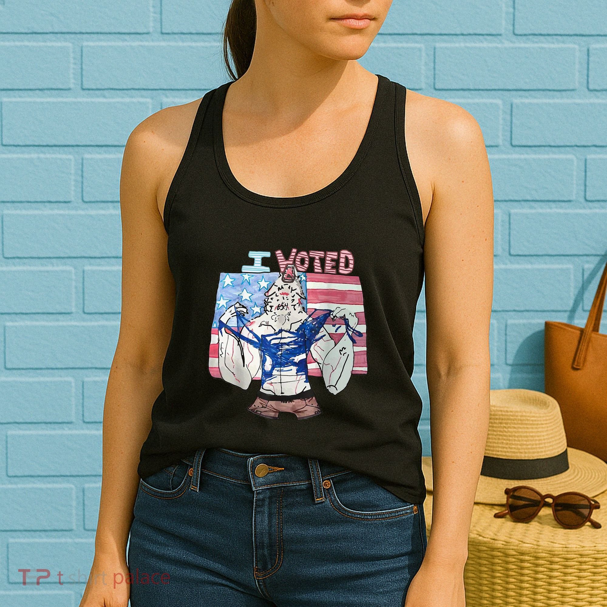 I Voted Werewolf Funny Women's Tank Top
