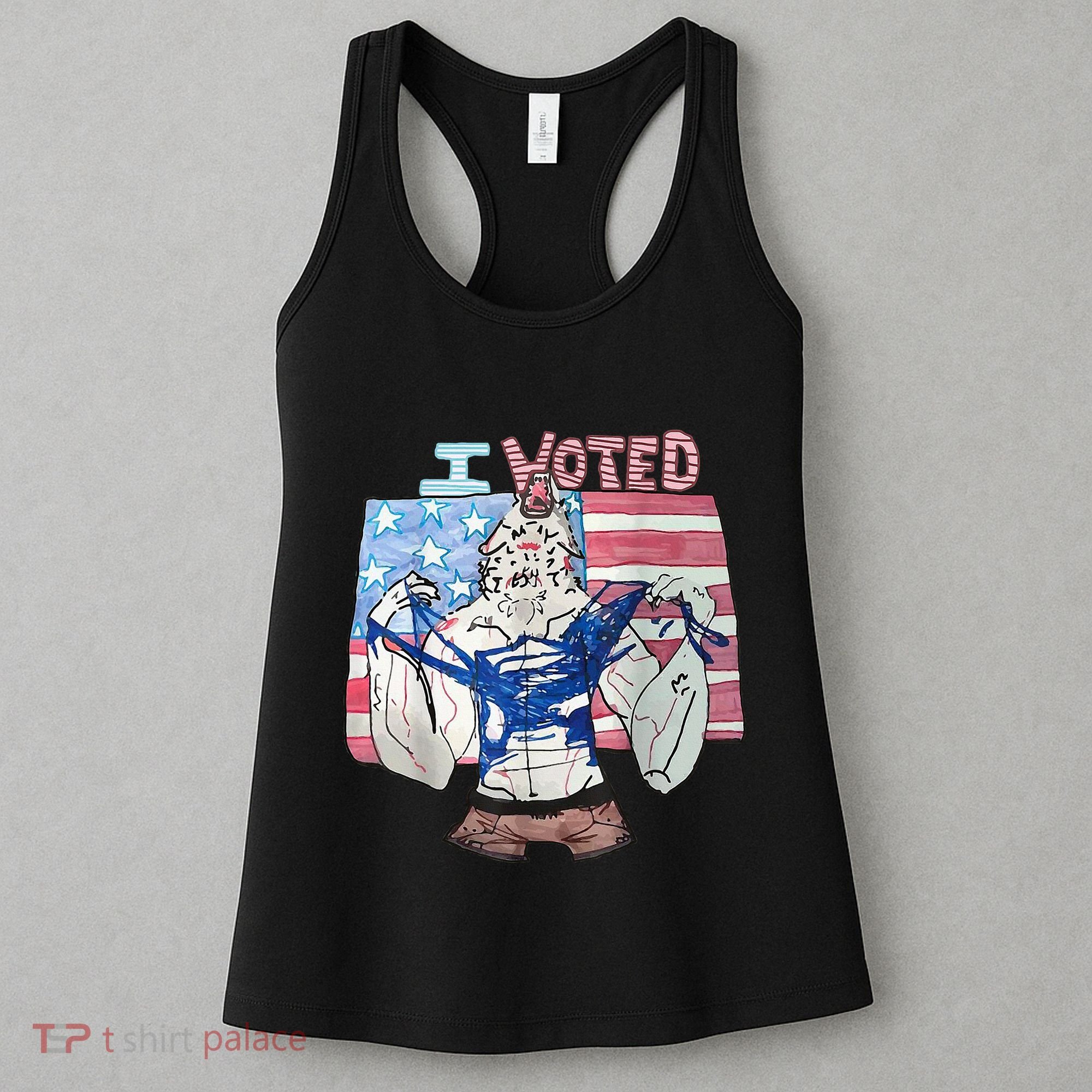I Voted Werewolf Funny Women's Tank Top