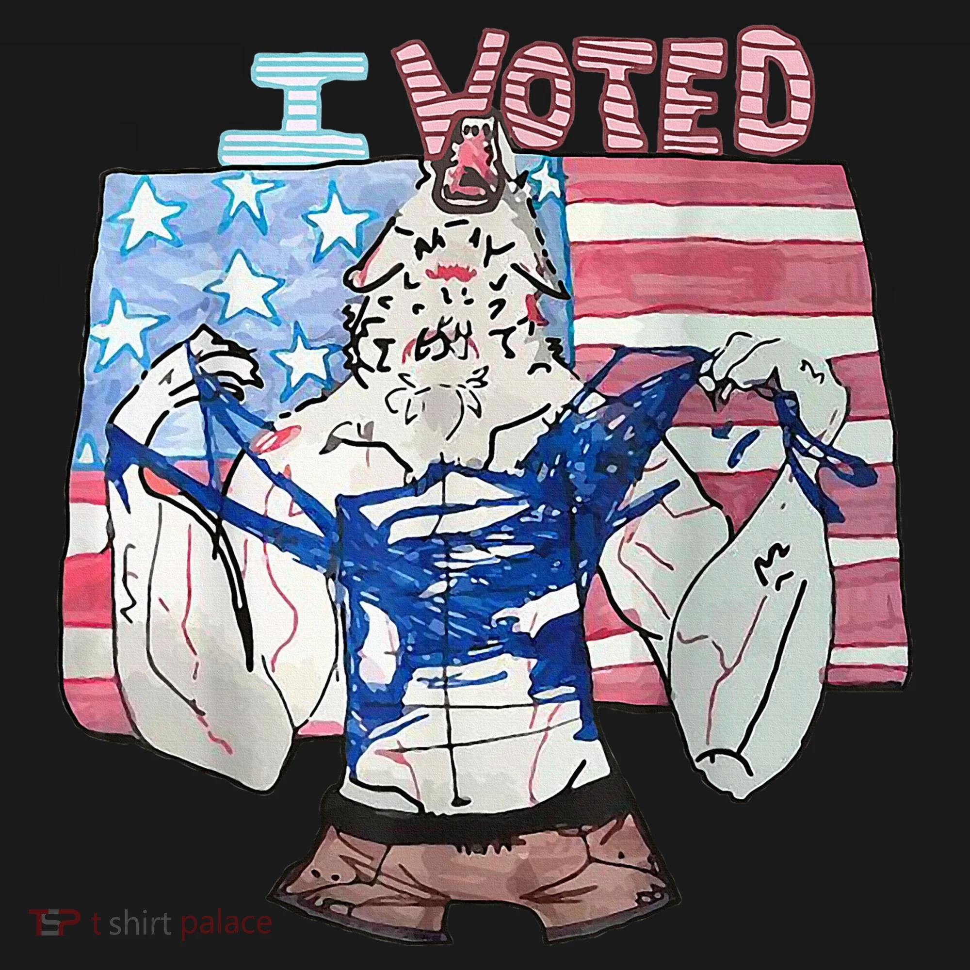 I Voted Werewolf Funny Baby Bodysuit