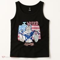 I Voted Werewolf Funny Tank Top thumb 2