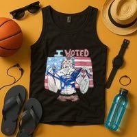 I Voted Werewolf Funny Tank Top thumb 4