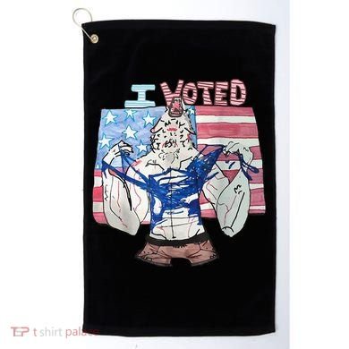 I Voted Werewolf Funny Golf Towel