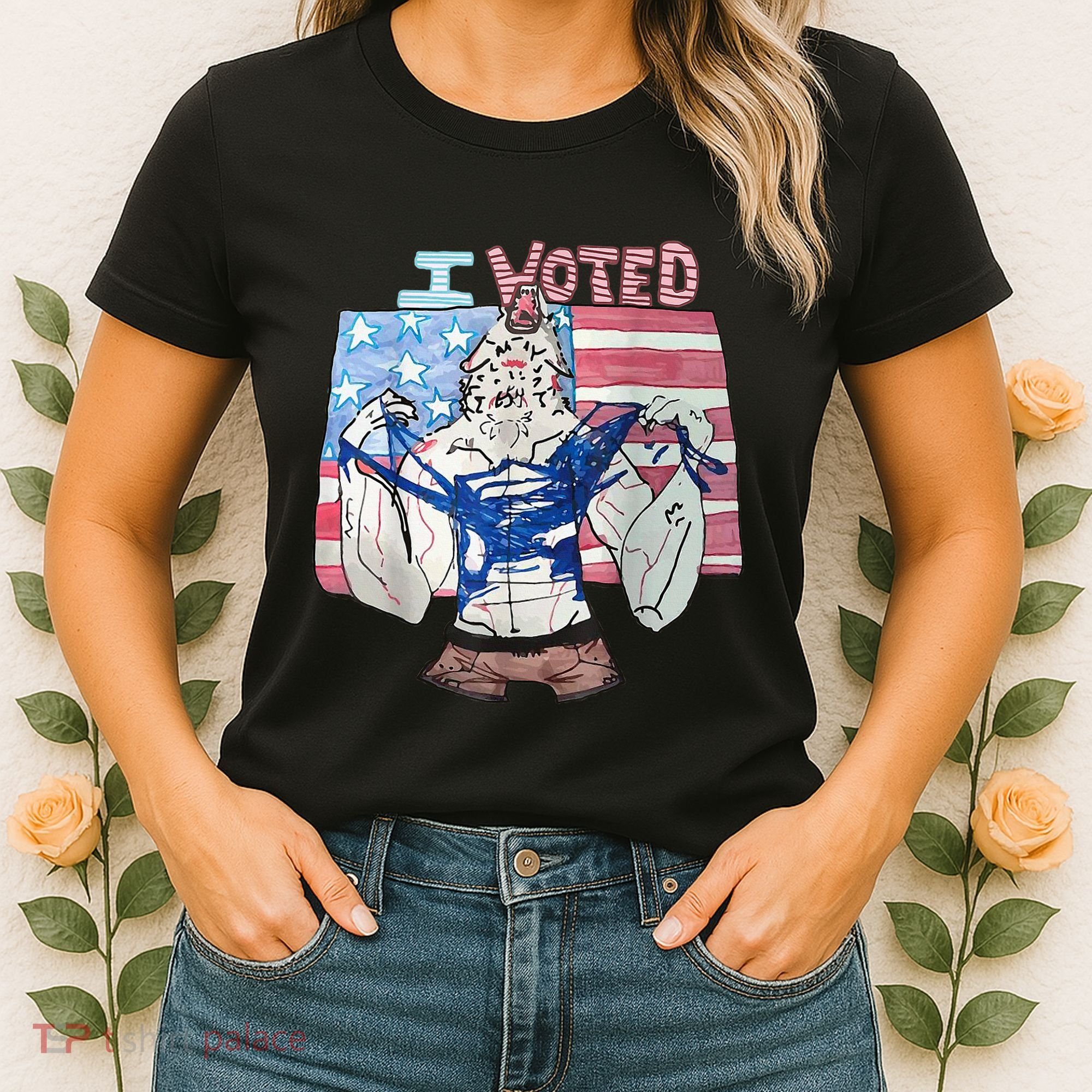 I Voted Werewolf Funny Women's T-Shirt