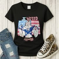 I Voted Werewolf Funny Women's T-Shirt thumb 3