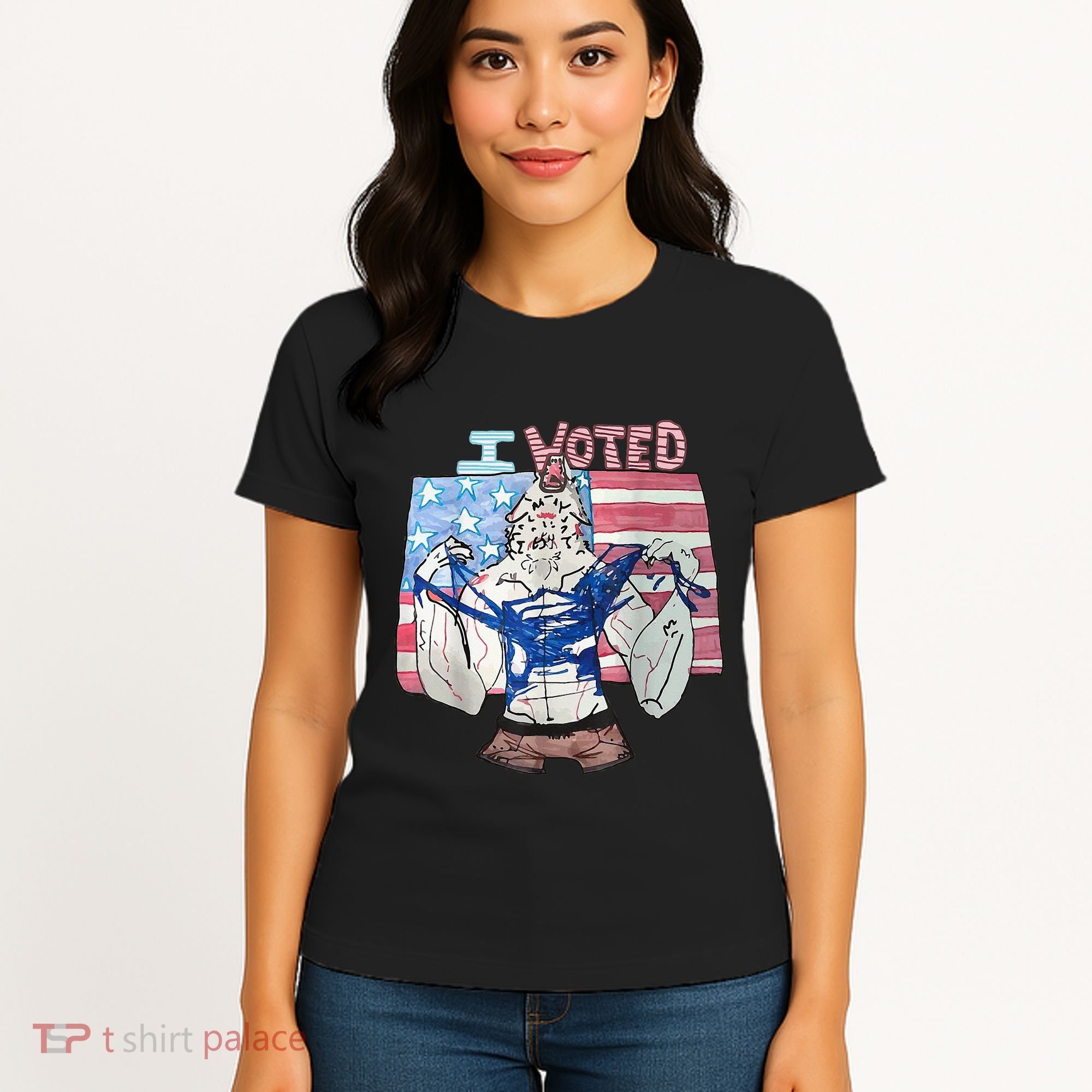 I Voted Werewolf Funny Women's T-Shirt