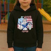 I Voted Werewolf Funny Kids Hoodie thumb 3
