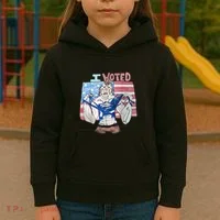 I Voted Werewolf Funny Kids Hoodie thumb 3