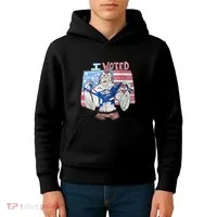 I Voted Werewolf Funny Kids Hoodie thumb 4