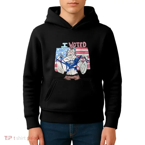 I Voted Werewolf Funny Kids Hoodie