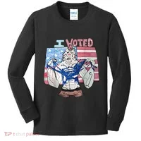 I Voted Werewolf Funny Kids Long Sleeve Shirt thumb 0